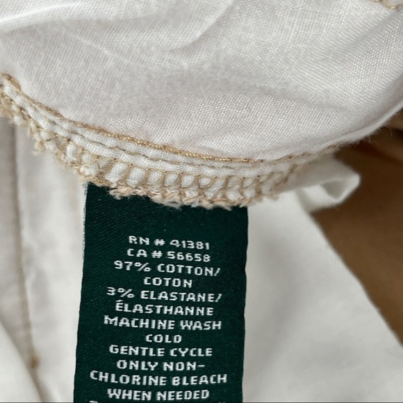 Lauren Ralph Lauren Khaki Chino Petite Pants 10P - Picture 8 of 8